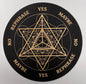 Merkabah Metatron's Cube Pendulum Board Painted Black