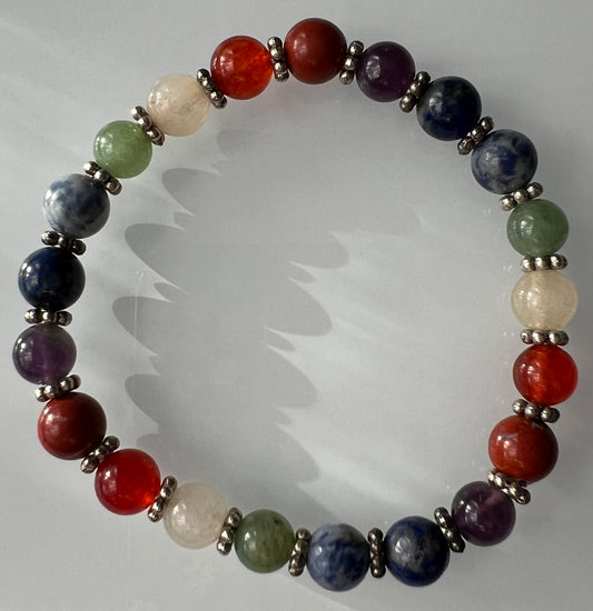 Bracelet All Seven Chakra Beads