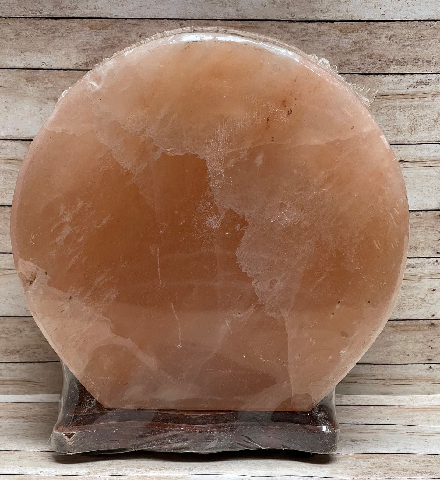 Salt Lamp with Wooden Seed Of Life