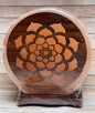 Salt Lamp w/ Wooden Lotus