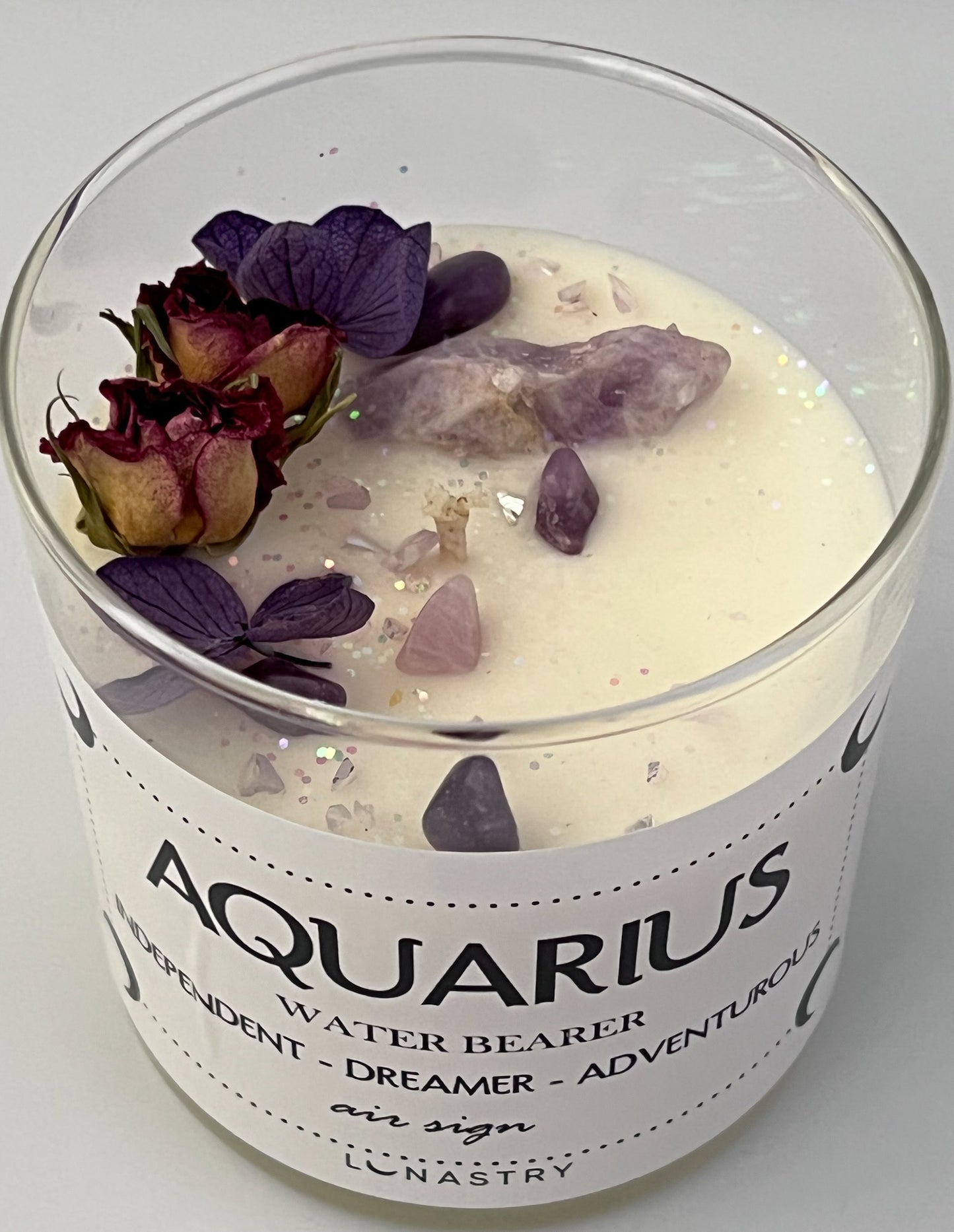 Zodiac Soy Wax Crystal Candle