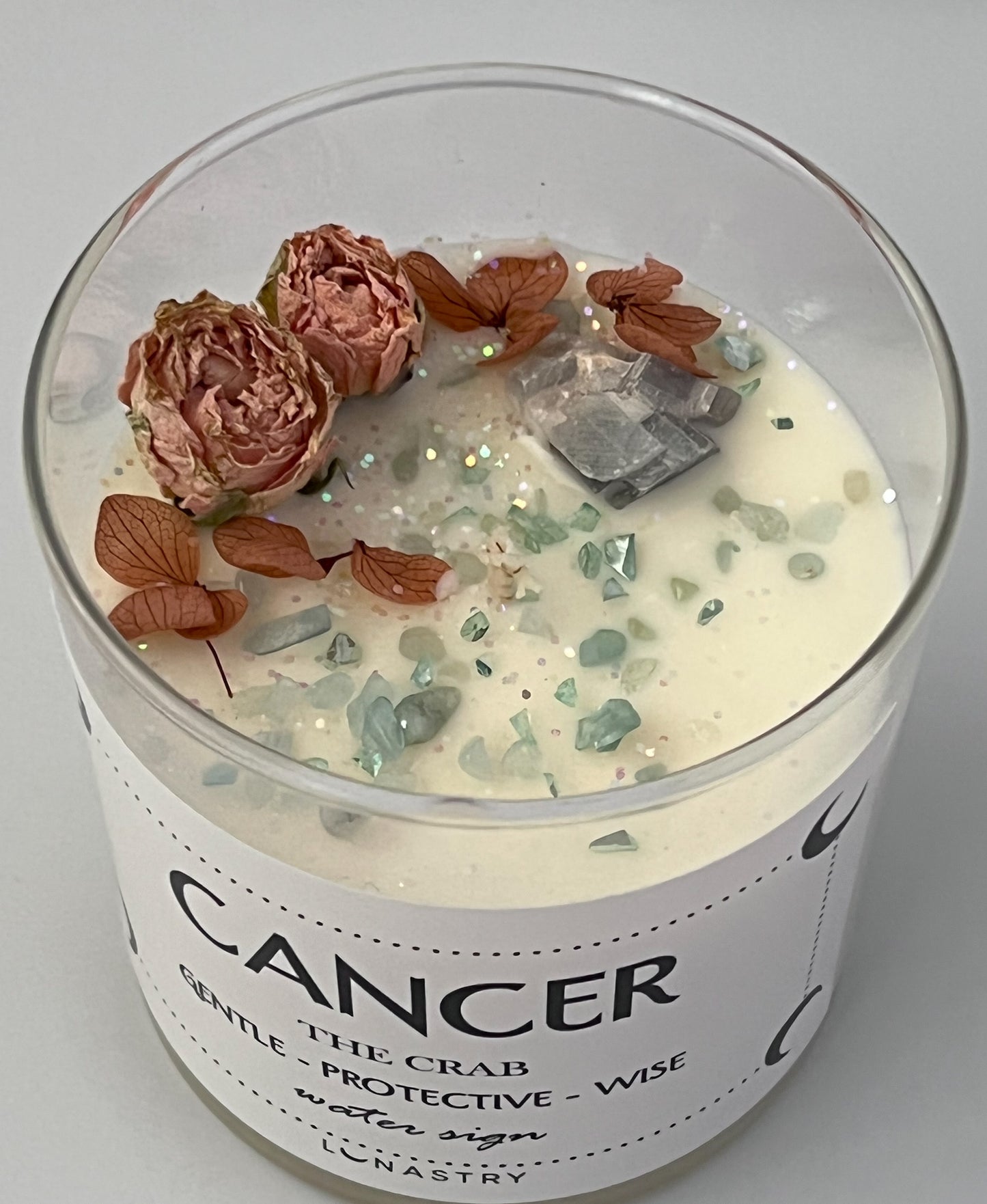 Zodiac Soy Wax Crystal Candle