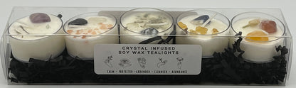 Crystal infused soy wax Tealights candles