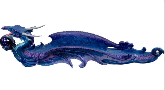 Incense Holder Purple Dragon With Sphere