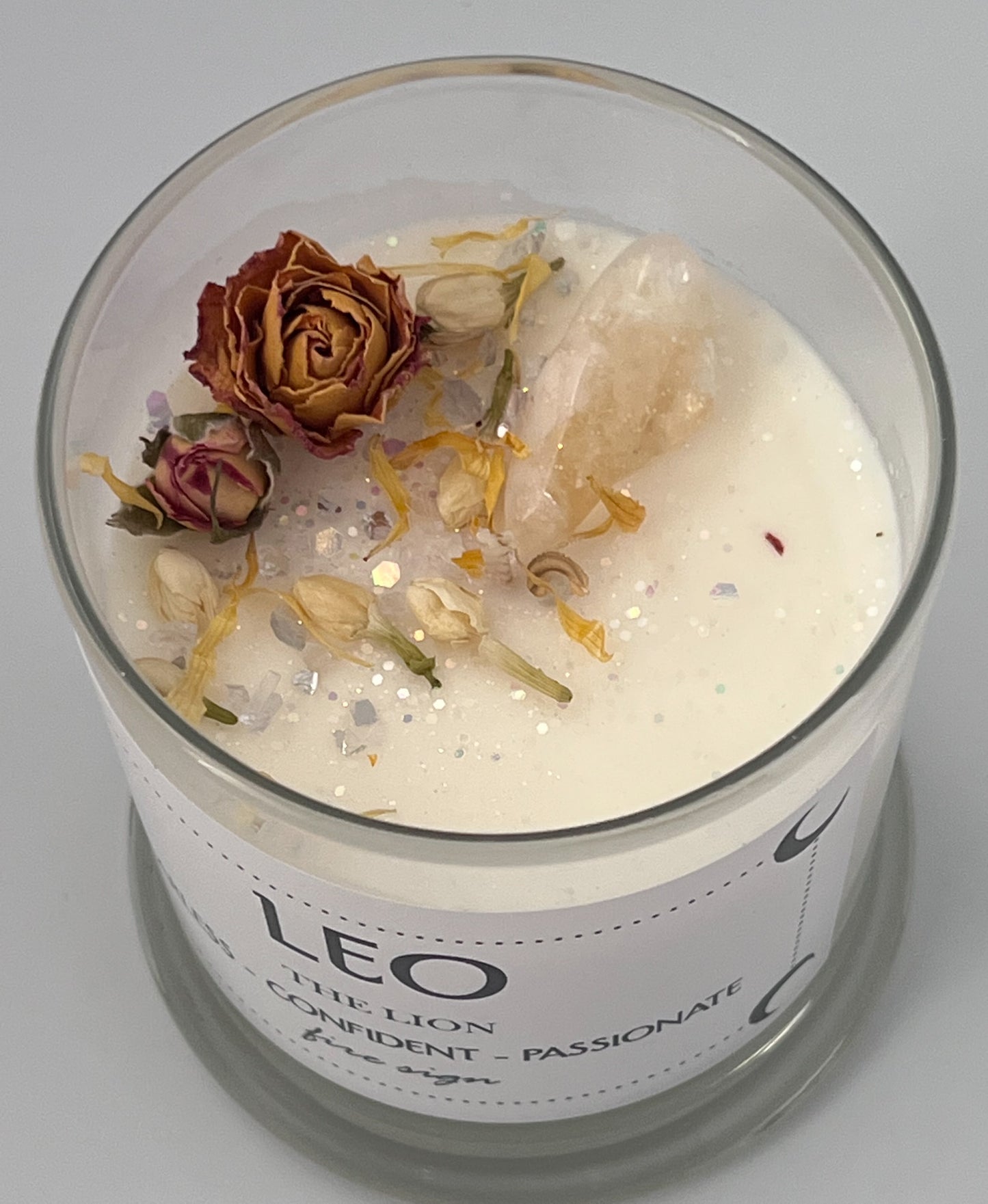 Zodiac Soy Wax Crystal Candle