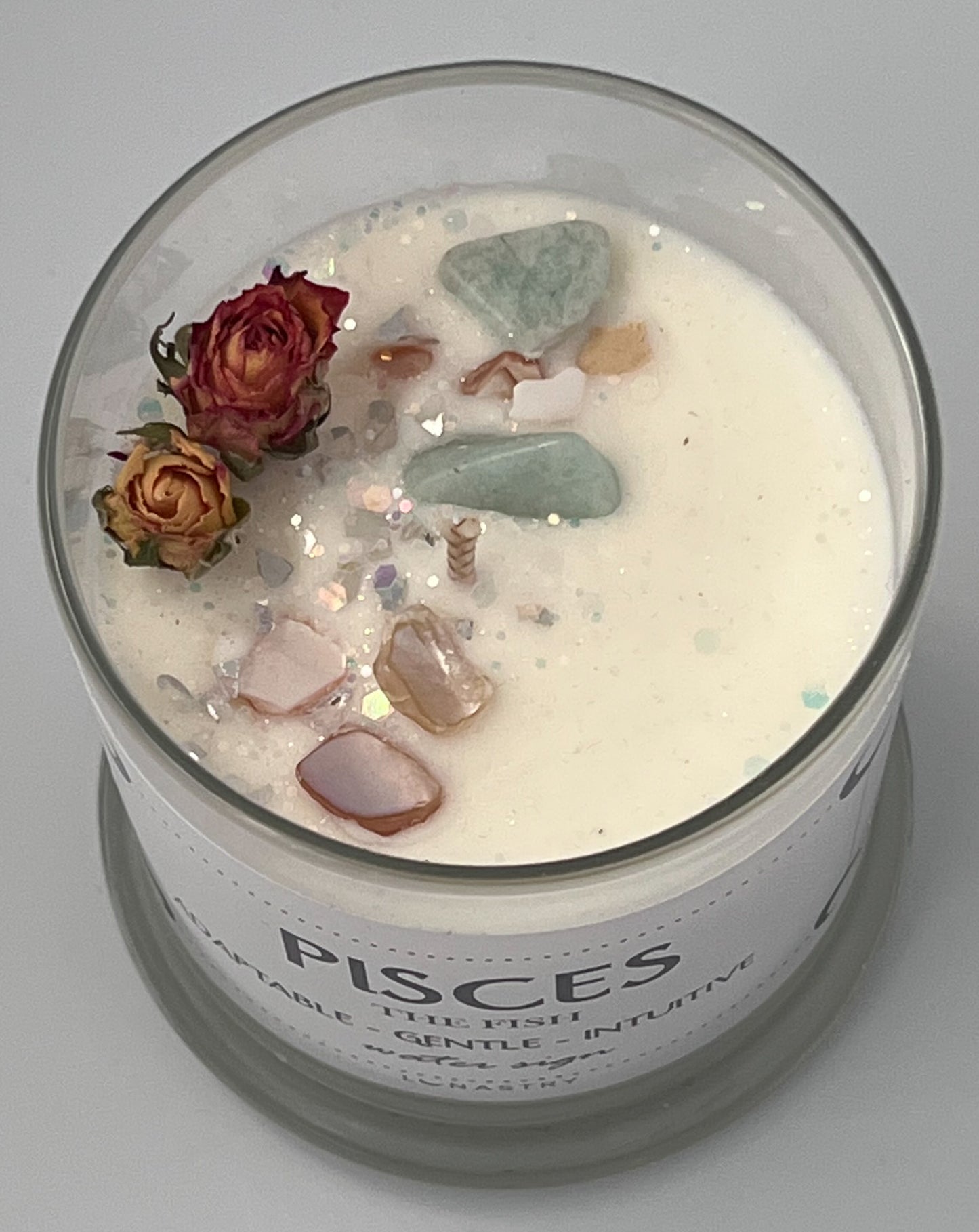 Zodiac Soy Wax Crystal Candle