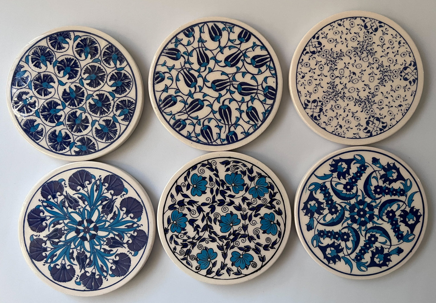 Turkish Designs Ceramic Coaster Set of 6