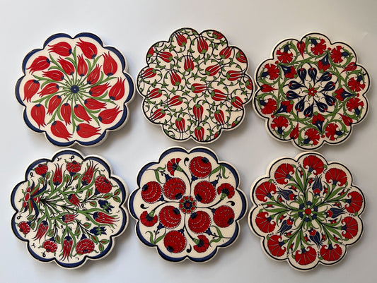 Turkish Designs Ceramic Coaster Set of 6