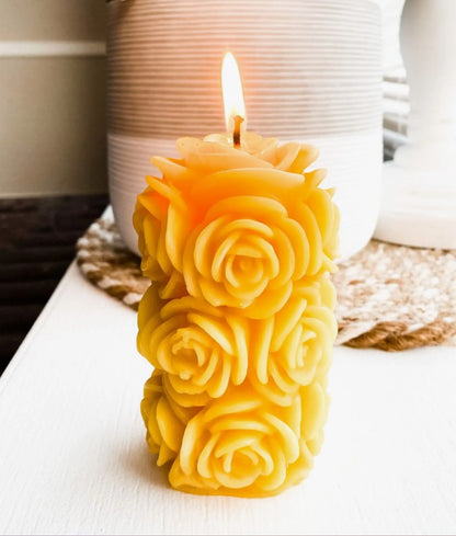 Roses Beeswax Candle