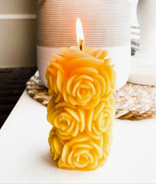 Roses Beeswax Candle