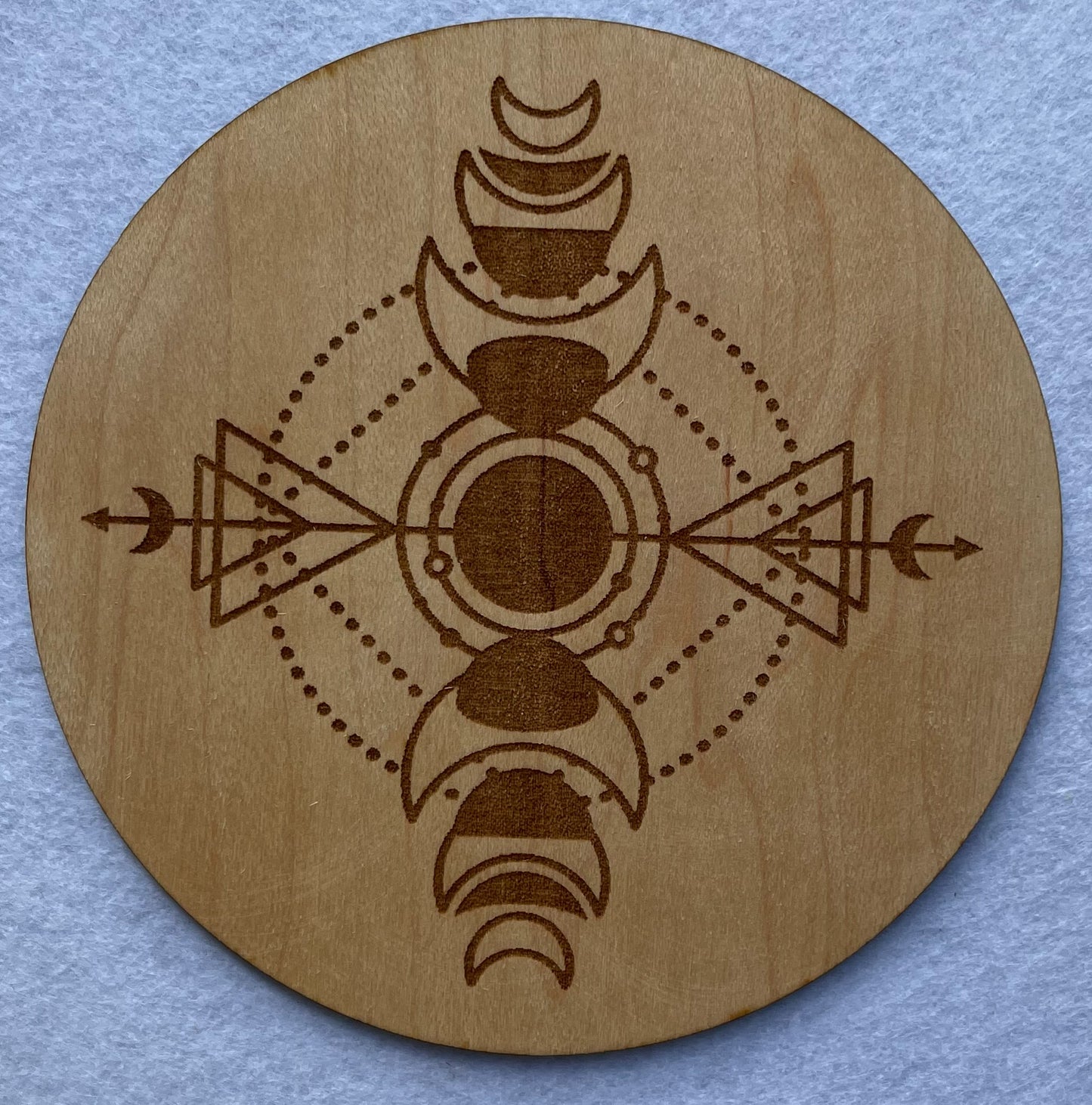 Maple Wood Crystal Grid 5"