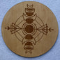 Maple Wood Crystal Grid 5"