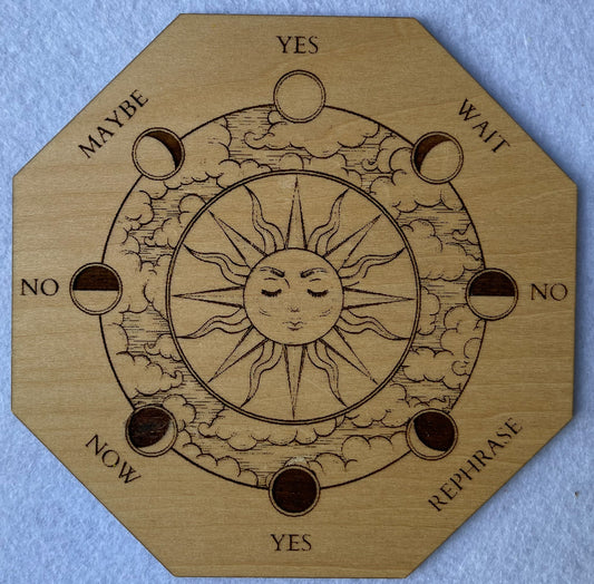 Maple Wood Pendulum Sun Moon Board 5"