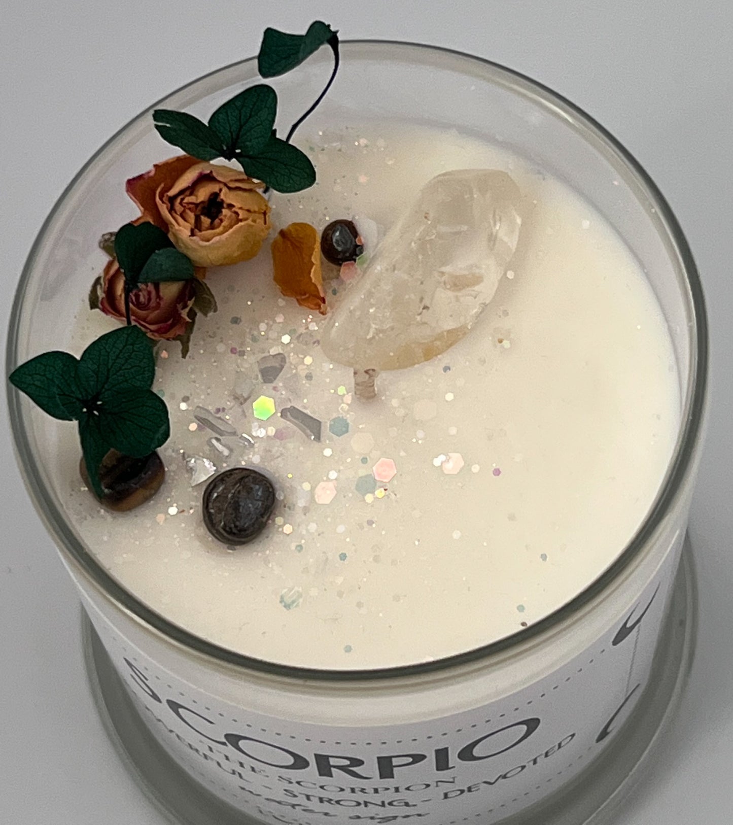 Zodiac Soy Wax Crystal Candle