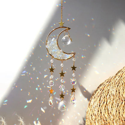 Moon Suncatcher Crystal Prism Decor