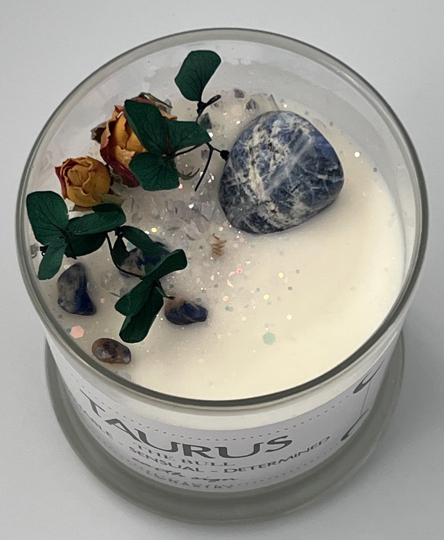 Zodiac Soy Wax Crystal Candle