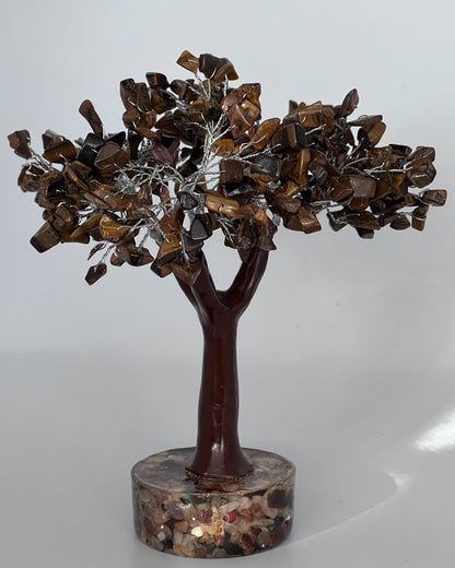 Tree Gemstone on Orgonite Base- Tiger Eye